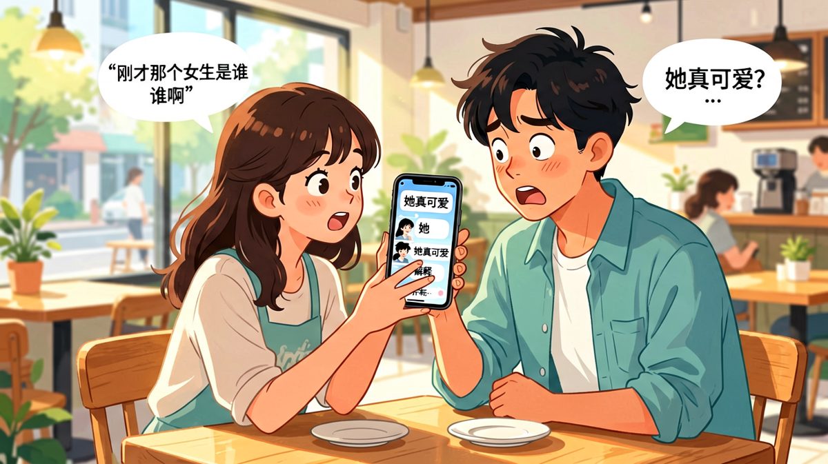 "这是群发"——但女生只在里面