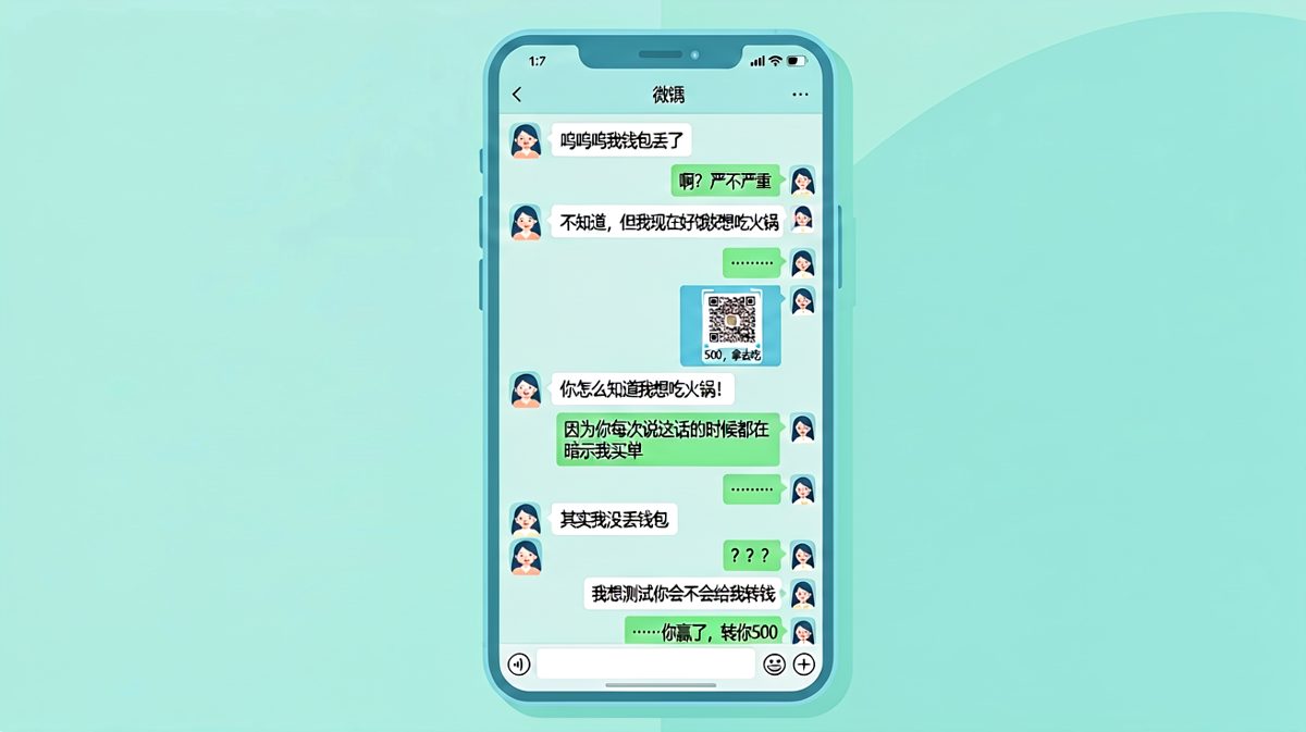 假装丢钱包想测男友，结果被反向套路，倒贴500块。
