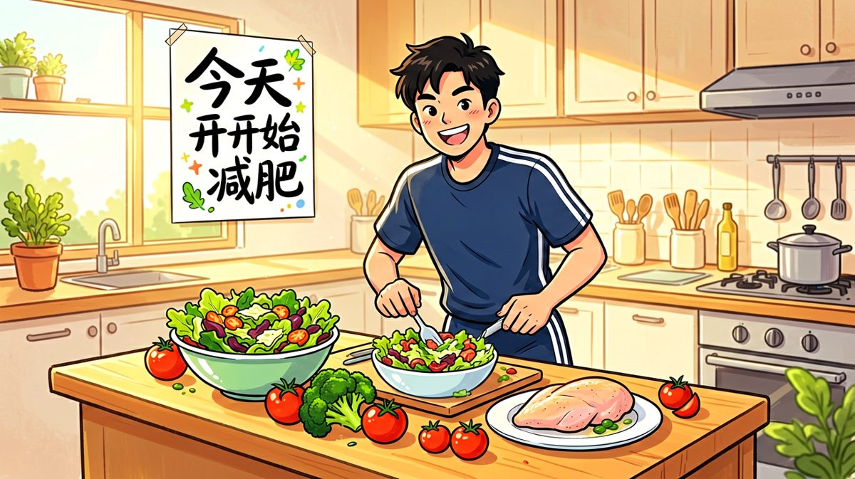 第一天，信心爆棚开启减肥计划