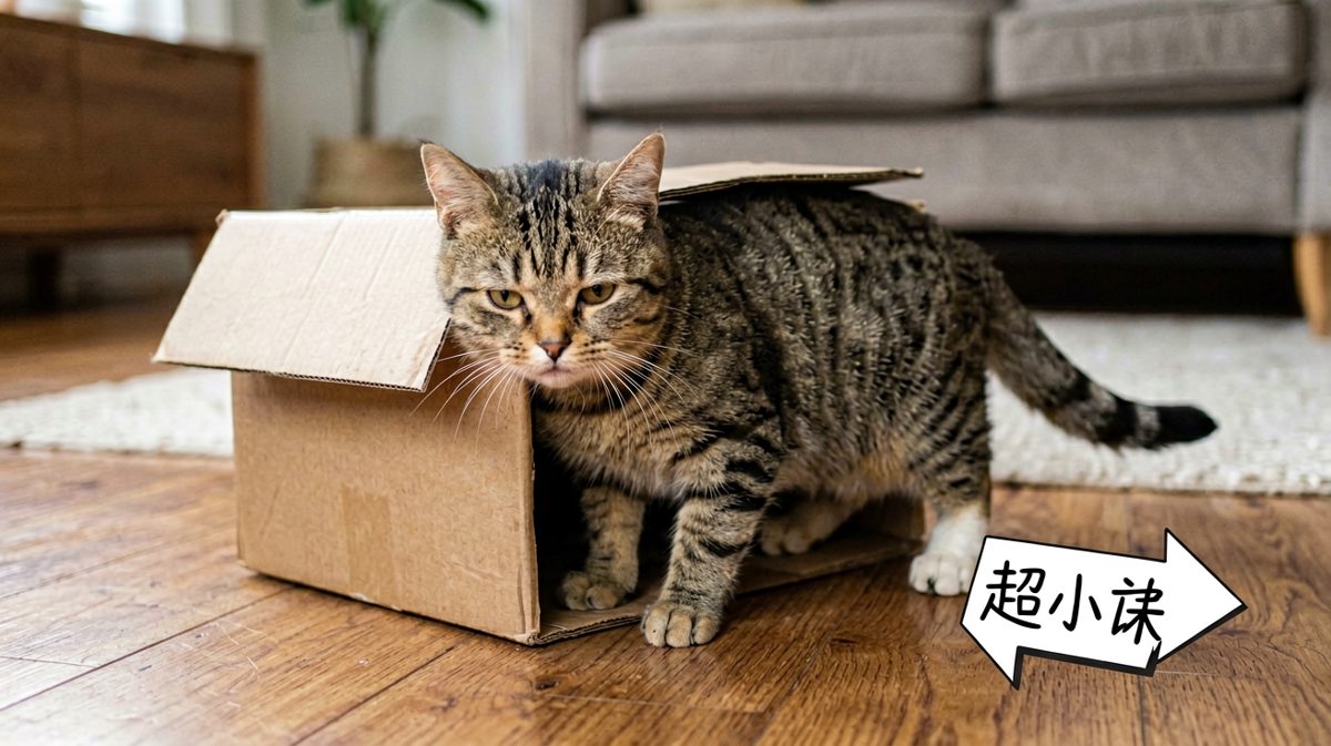 猫：不是我胖，是这箱子辱我