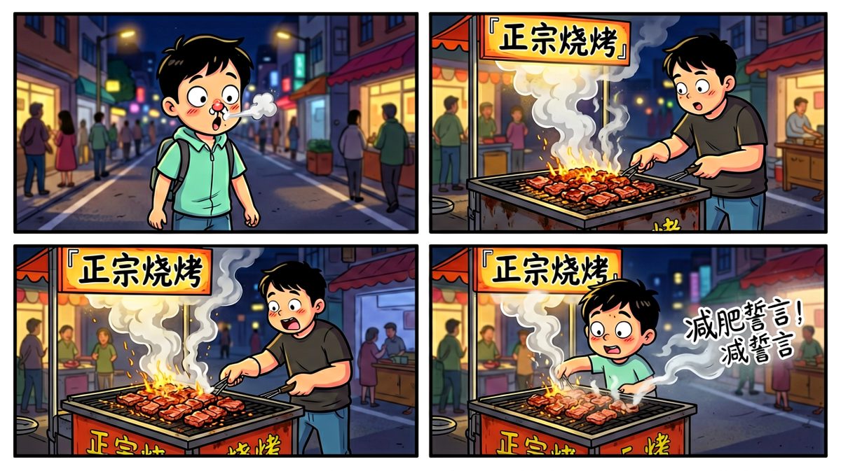 下班路过烧烤摊，香味直接破防