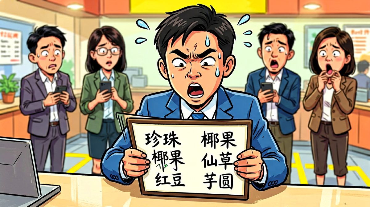 面对十几种配料，选择了困难症爆发