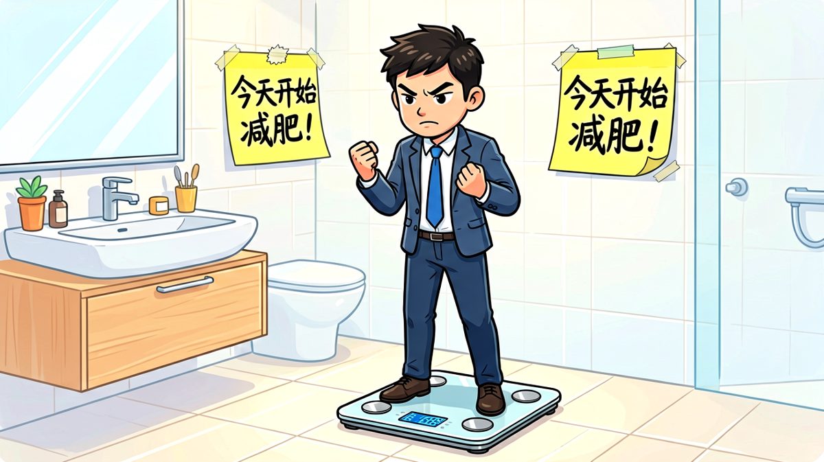 雄心壮志立下减肥flag