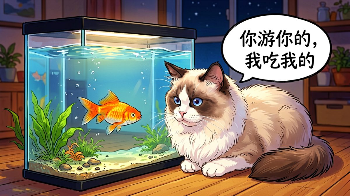 猫与鱼的跨物种谈判现场