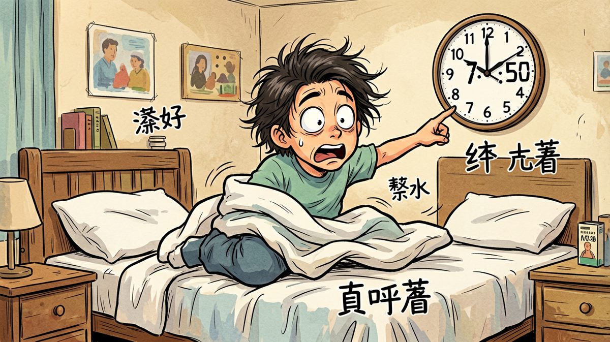 发现要迟到的恐慌瞬间