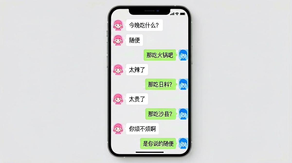 「随便」是情侣对话里最危险的陷阱