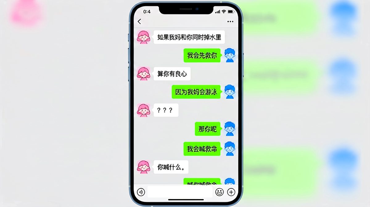 经典送命题被男生用逻辑闭环完美化解