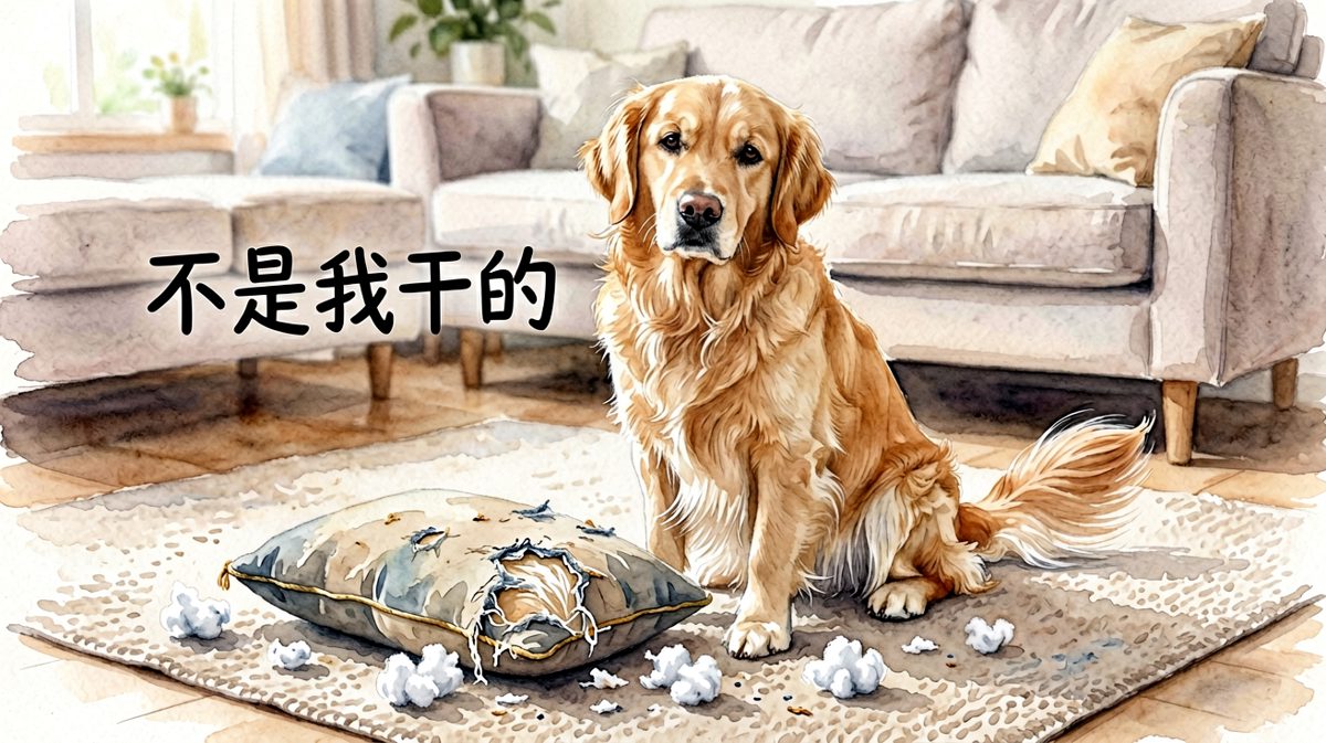 狗：什么抱枕？我只是看见它在挑衅我而已。