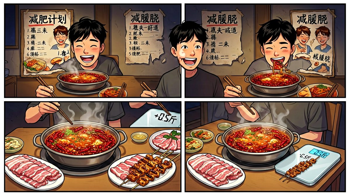 终极合理化：吃饱才有力气减肥