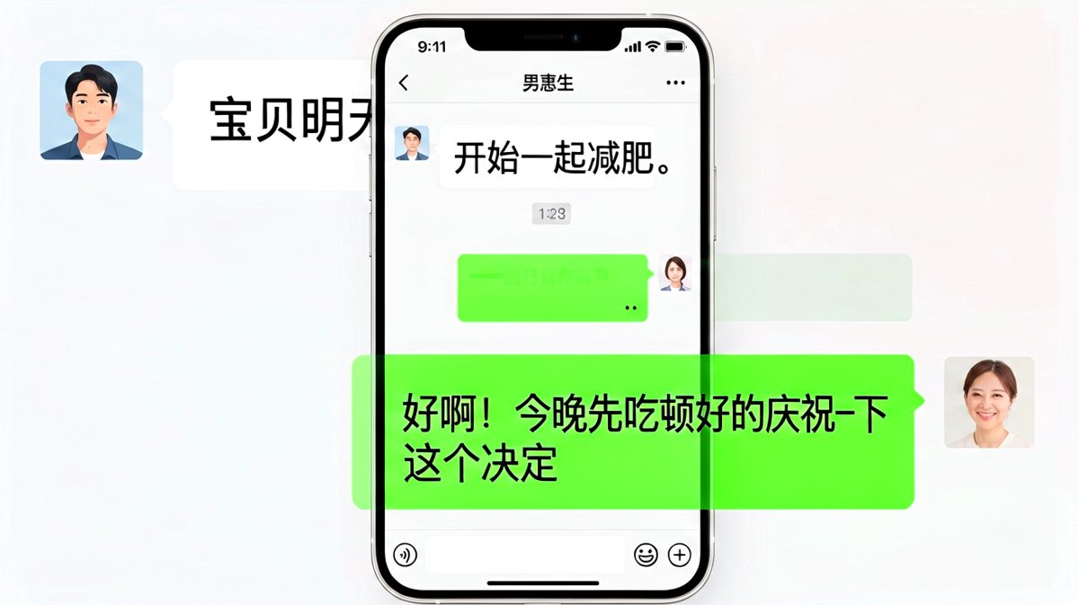 女生用一顿火锅庆祝减肥计划的开始
