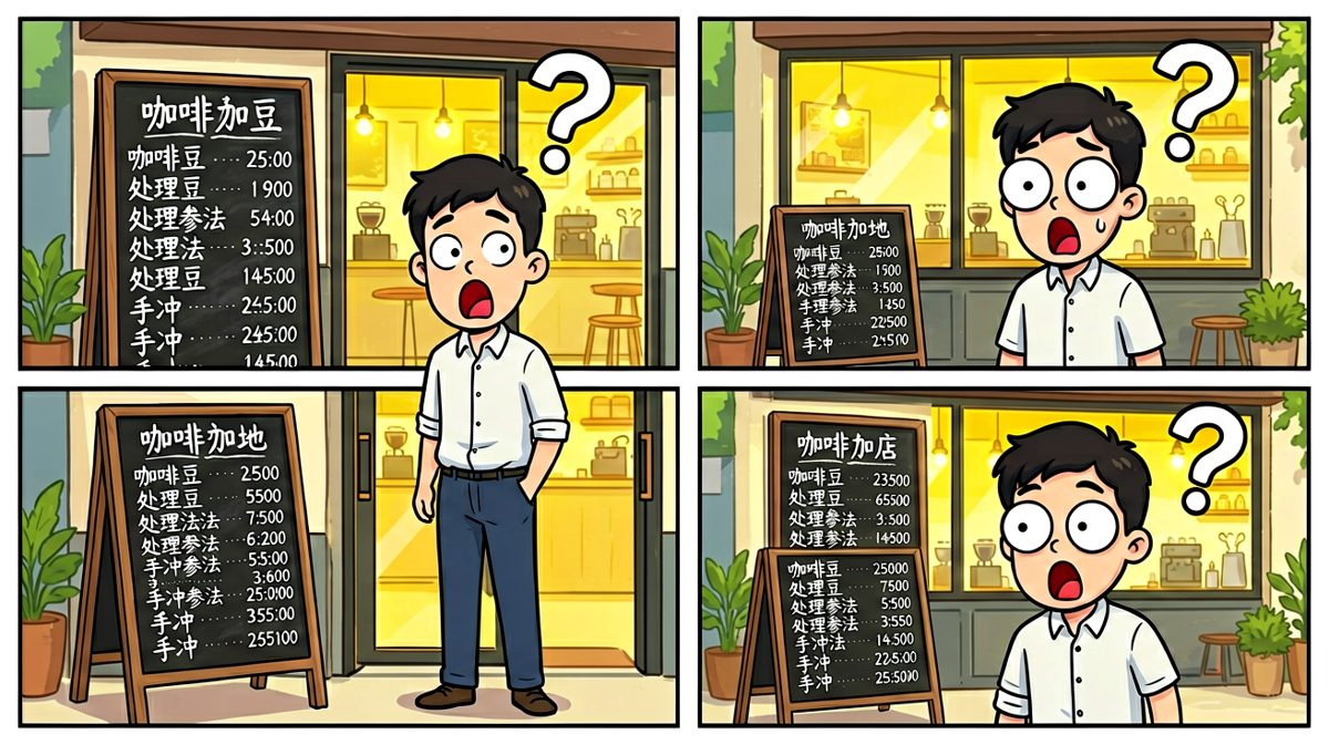 走进咖啡店，被菜单上的专业术语吓傻