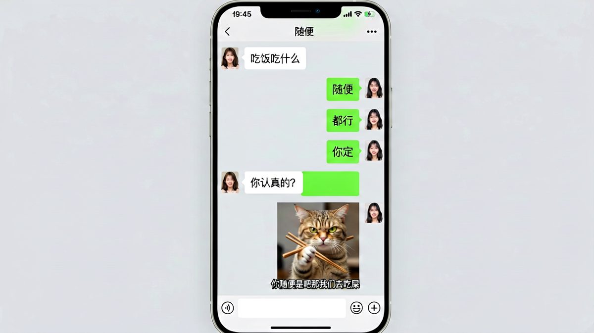 女生被逼问'随便'，最终以一句'去吃屎'引爆全场