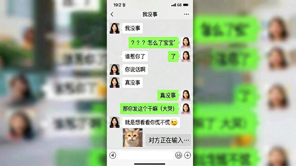 '我没事'三个字，让男生经历了从恐慌到被耍的全过程