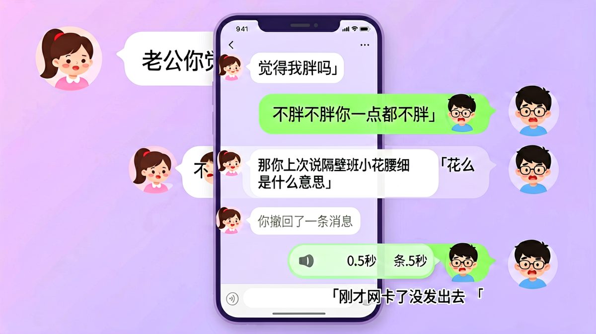 试图用「不胖」糊弄过去，结果被一条旧对话彻底曝光