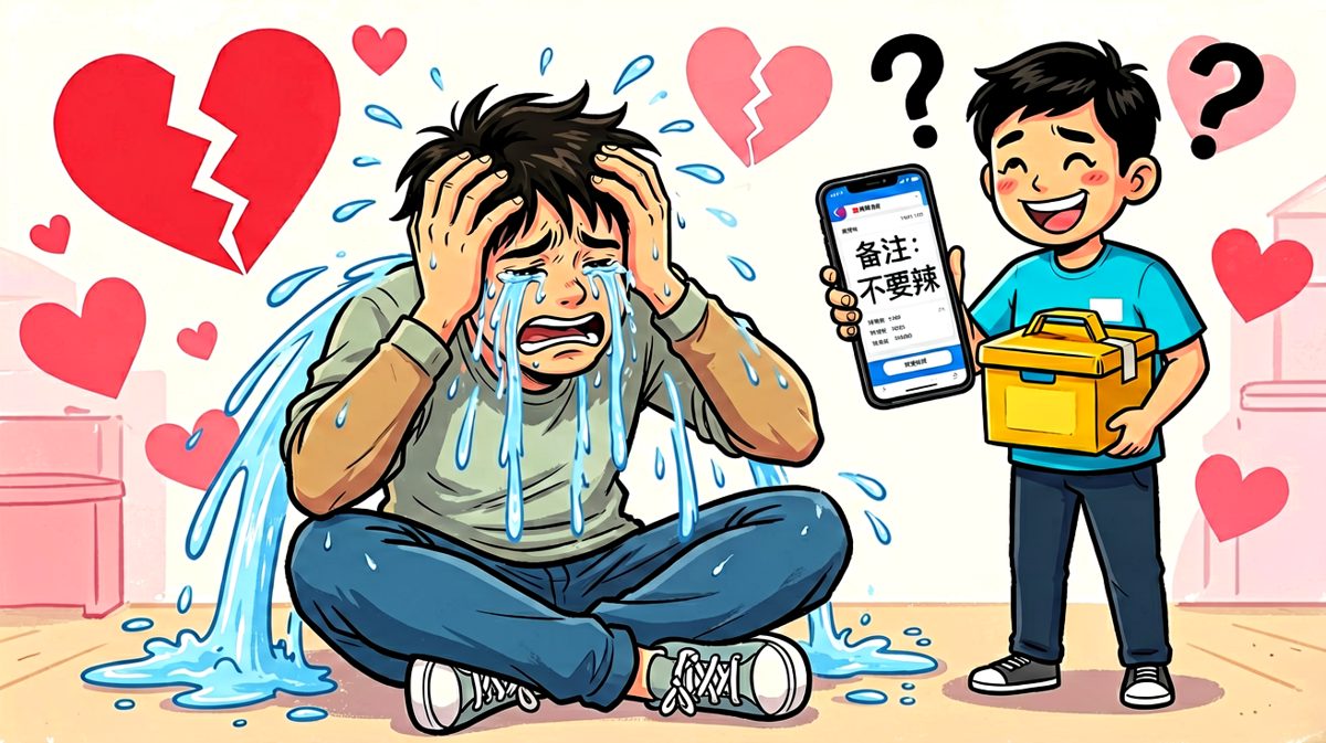 崩溃发现是自己备注写了不要辣却点了魔鬼椒