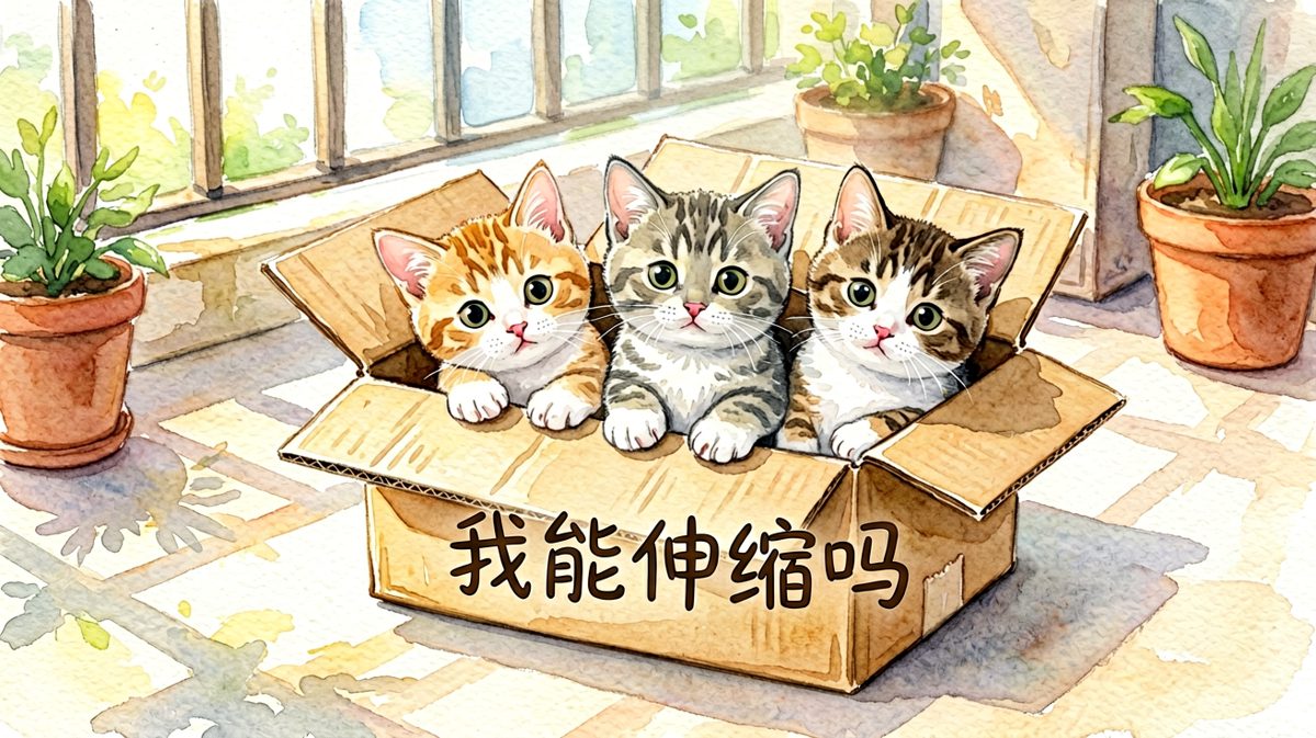 猫猫说：只要思想不滑坡，纸箱再小也能缩。