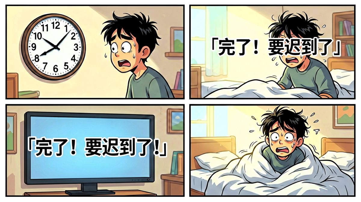 一看时间吓一跳，已经迟到将近两小时。