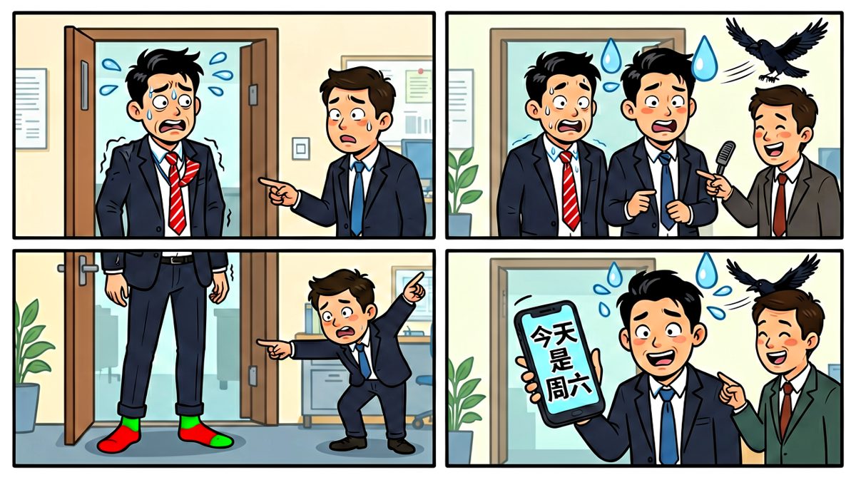 精心打扮上班，结果今天是周六……
