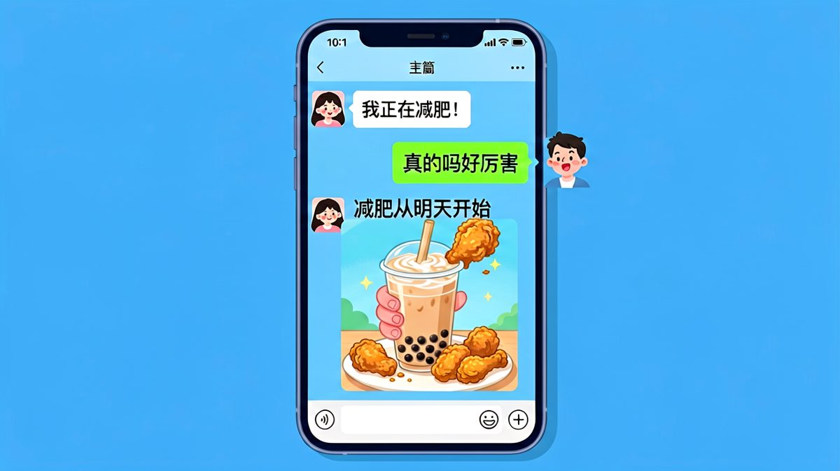 减肥宣言的反杀：嘴上说着减肥，手上却拿着炸鸡