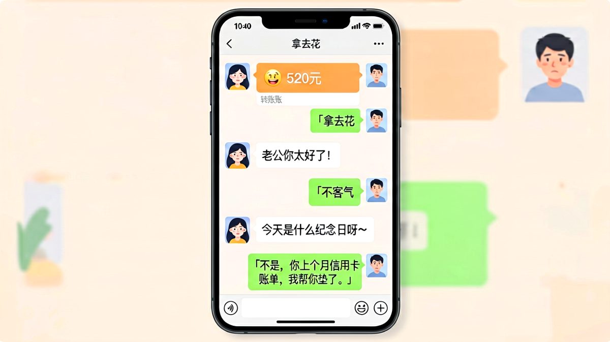520转账的浪漫误会，原来是帮她还信用卡