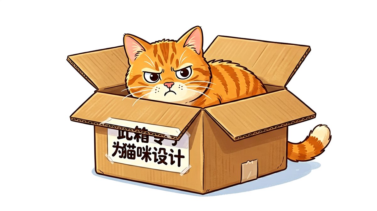 猫咪的哲学：如果我能坐进去，那我就是盒子。