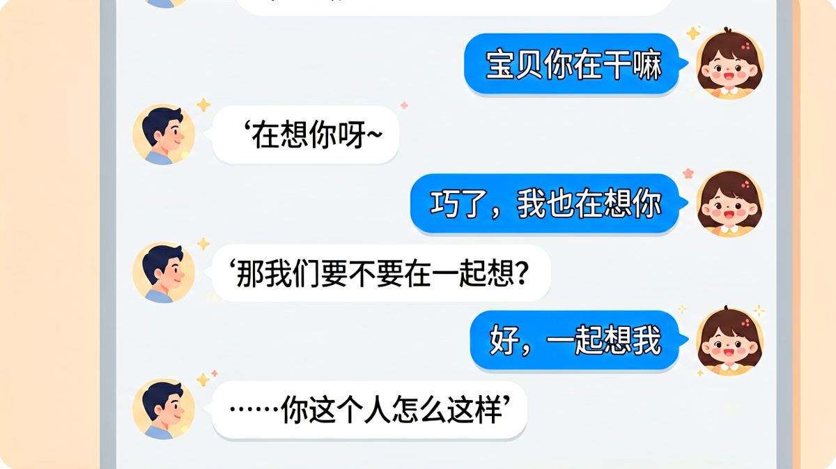 女生说在想你，结果男生反向操作让你哑口无言