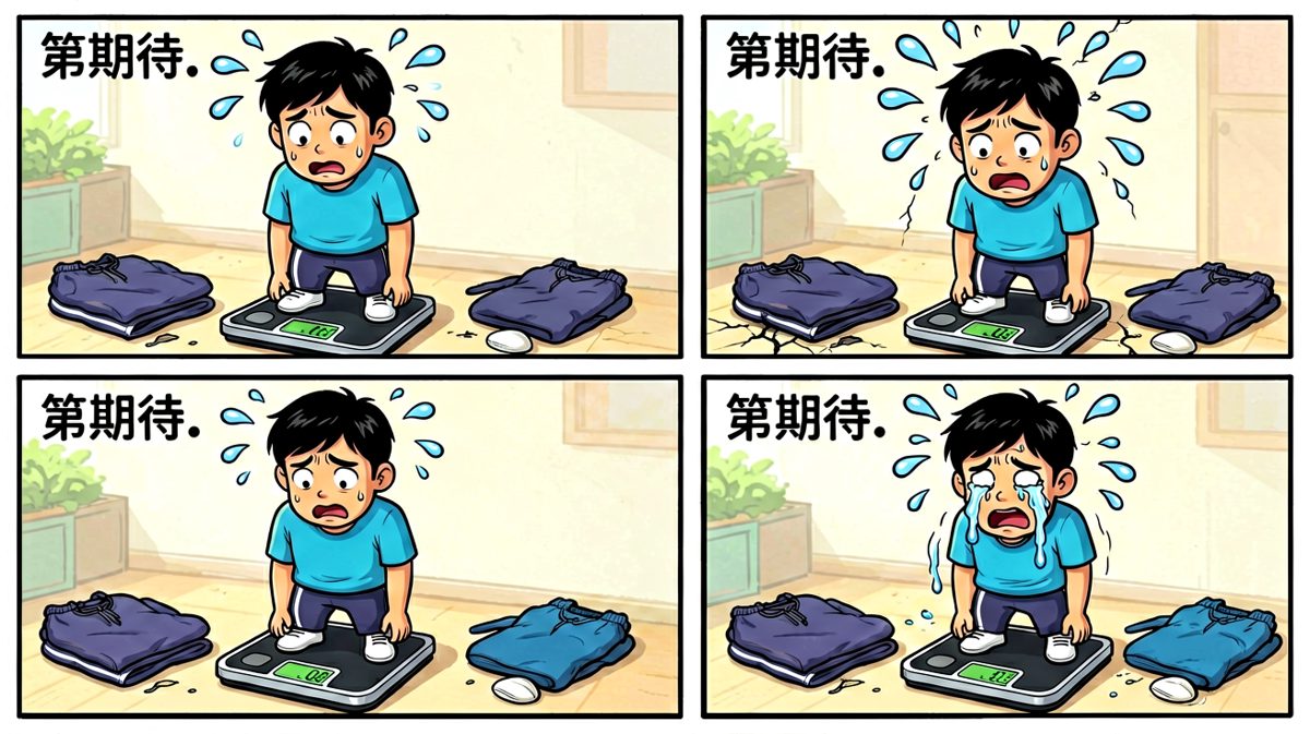 结果：减肥第一天，胖了三斤……