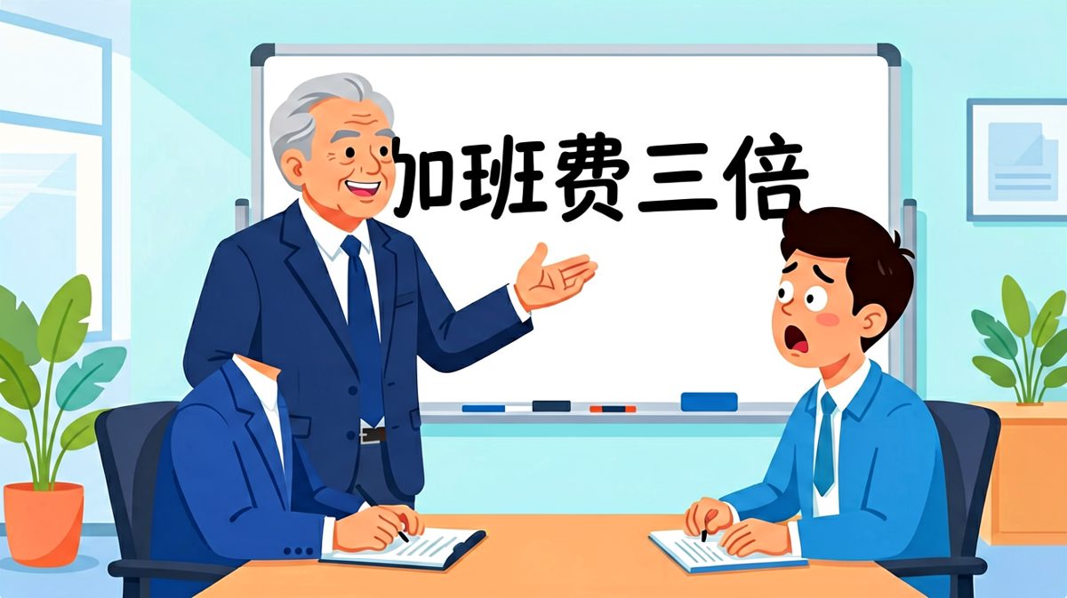 老板：公司决定加班费按三倍算！员工：真的吗？老板：三倍快乐！