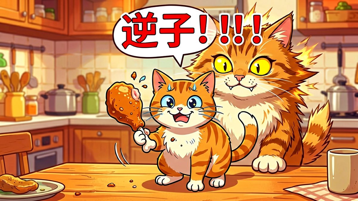 作案现场被抓包的橘猫，表情管理彻底失败