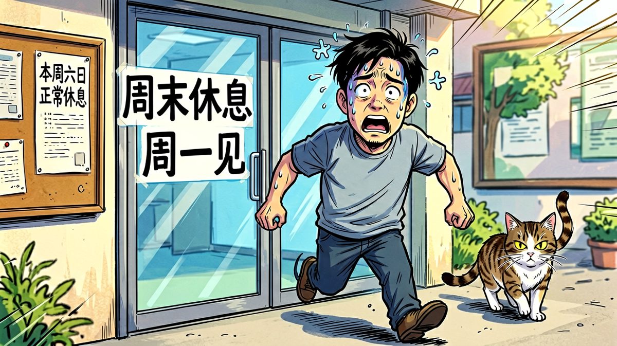 冲到公司，发现今天是周末