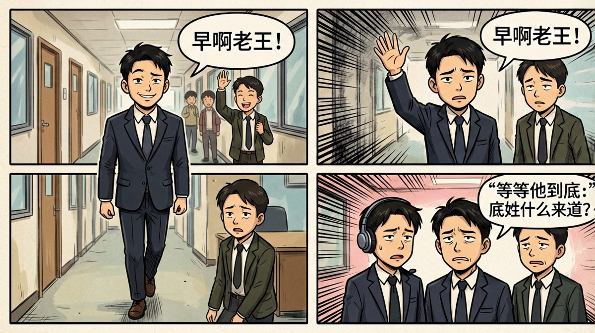 热情问候选错人，尴尬指数爆表