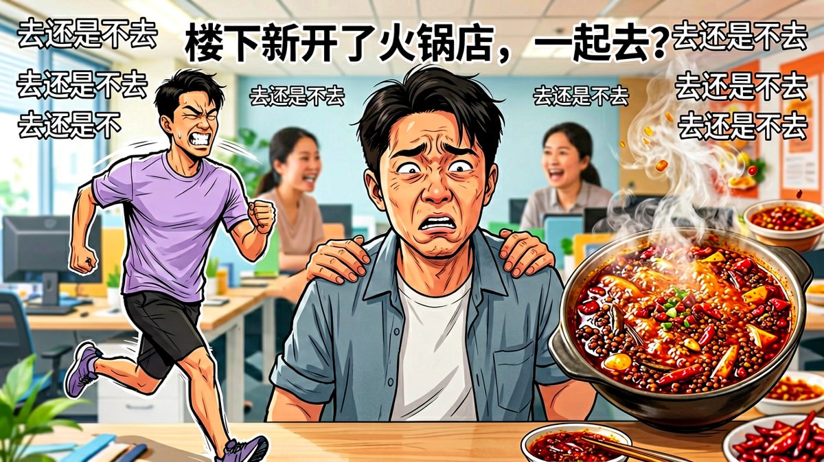 朋友一召唤，减肥誓言开始动摇。