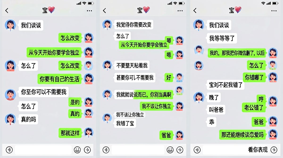 一本正经说'学会独立'，结果对方直接删好友，秒变爸爸。
