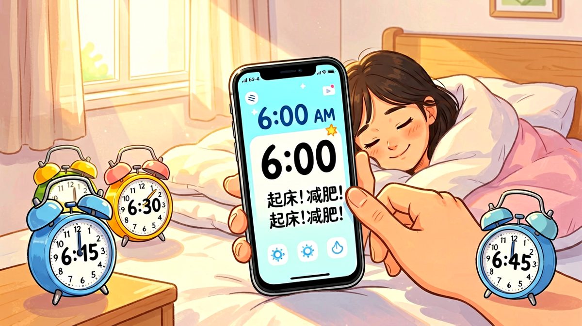 第一个闹钟响了……但没关系，再睡五分钟