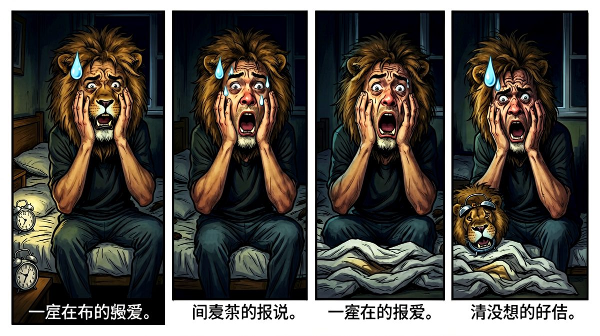 突然意识到今天是周一，整个人如遭雷击，绝望的表情仿佛在说'为什么是我'。