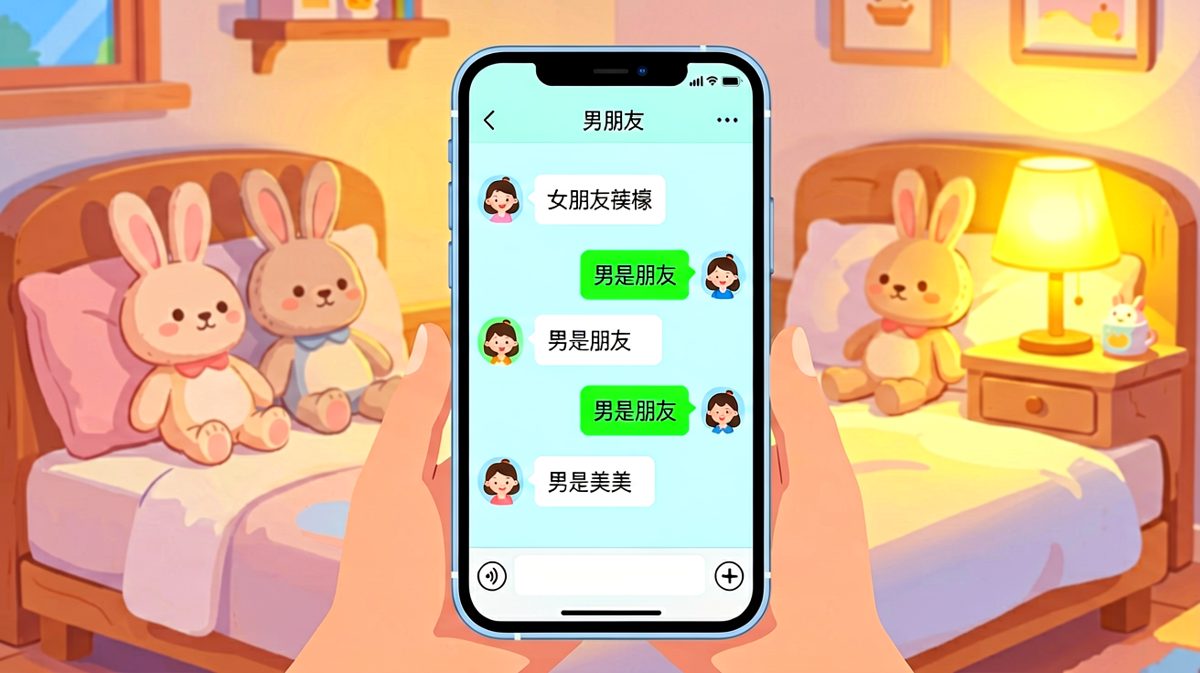 她发消息说'今晚加班'，他用外卖软件发现她在商场——聊天记录截图