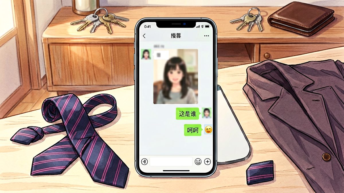 他发现聊天记录里有张陌生女生照片，紧张质问后女方说'这是我妈'——反转截图