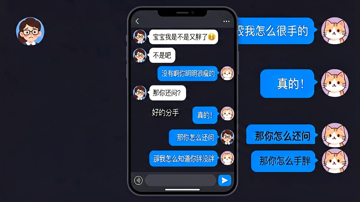 【经典送命题】女生明知故问胖没胖，男生越描越黑最终触发分手警告