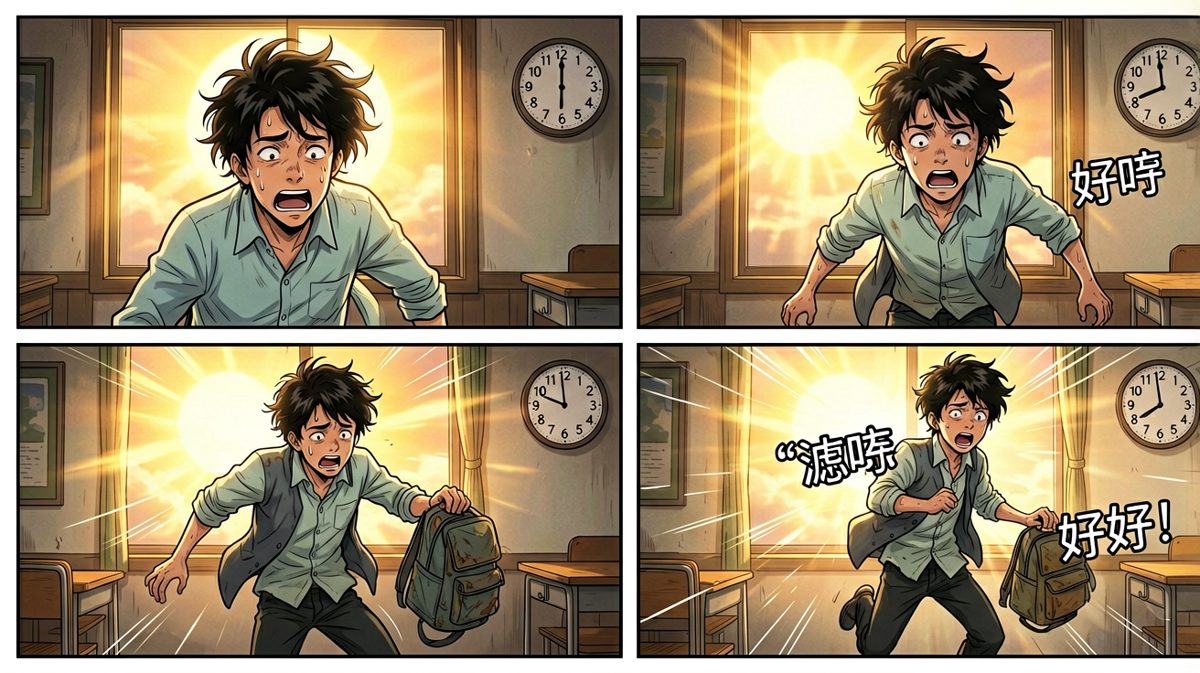 完了！要迟到了！