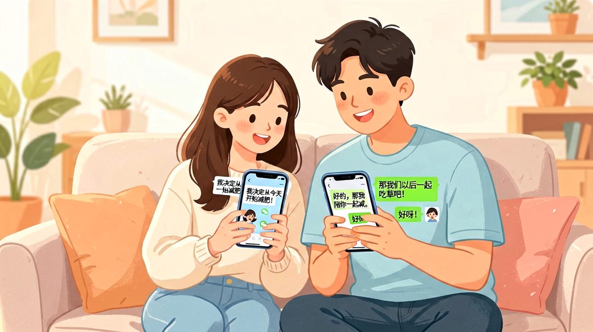 减肥宣言翻车现场：说好的'一起减'结果男生转头就点了一份炸鸡