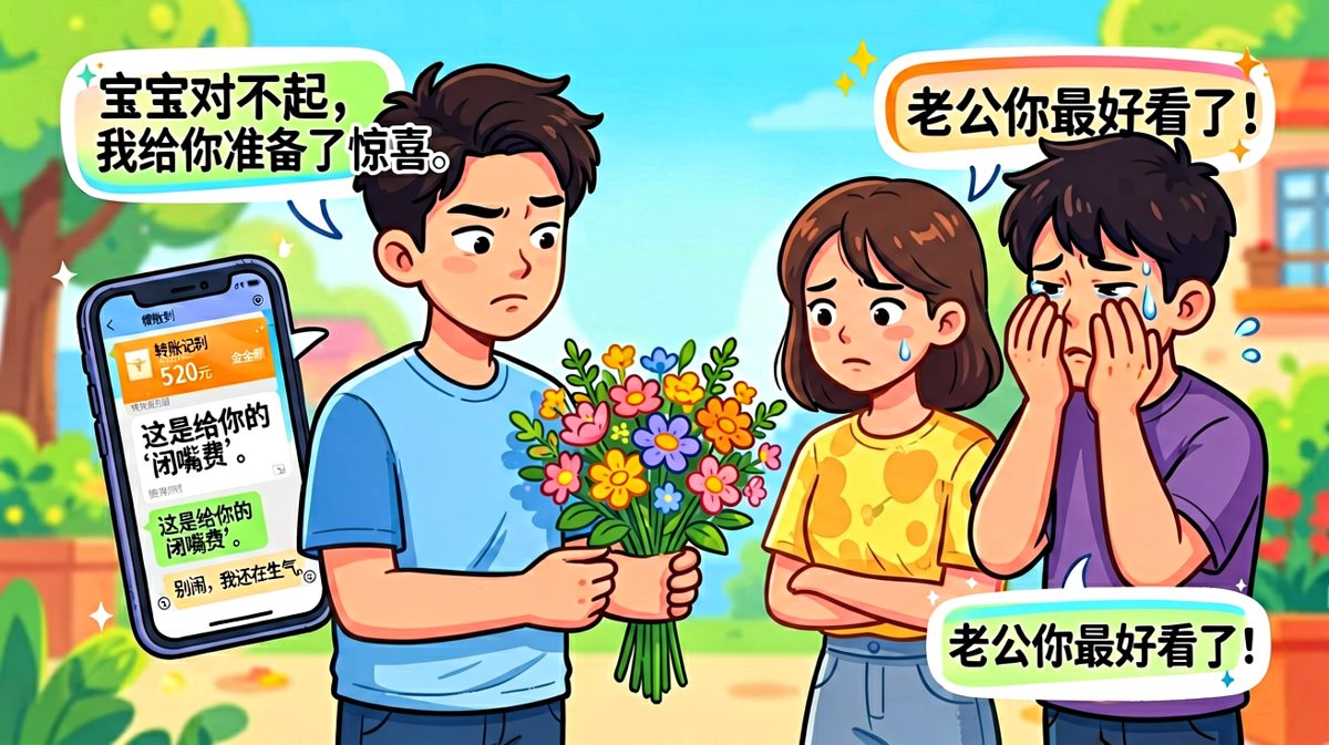 转账化解一切矛盾：520元让女朋友的笑容比阳光还灿烂，男人的智慧