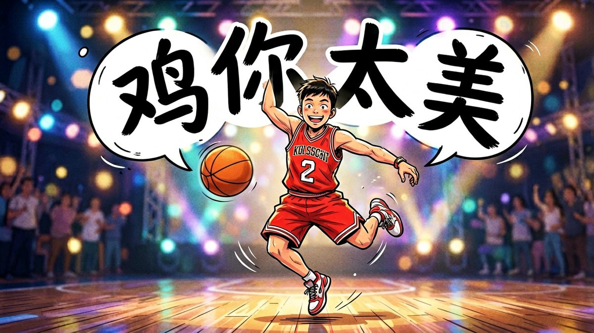 当篮球场上的突然唱跳，配上灵魂运球，这画面太美我不敢看。