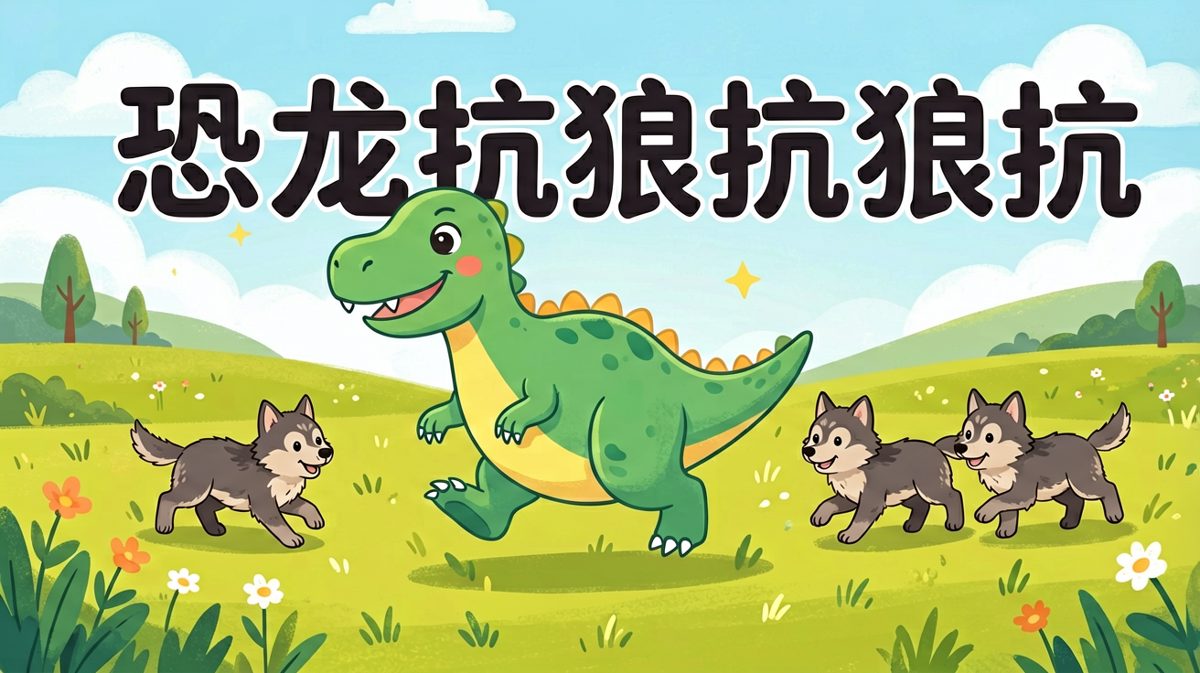 当‘恐龙抗狼’魔音贯耳，连动物世界都忍不住加入这洗脑节奏。