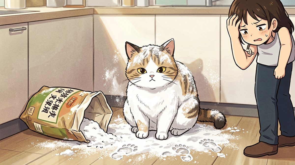 猫：不是我干的，是面粉先动的手！