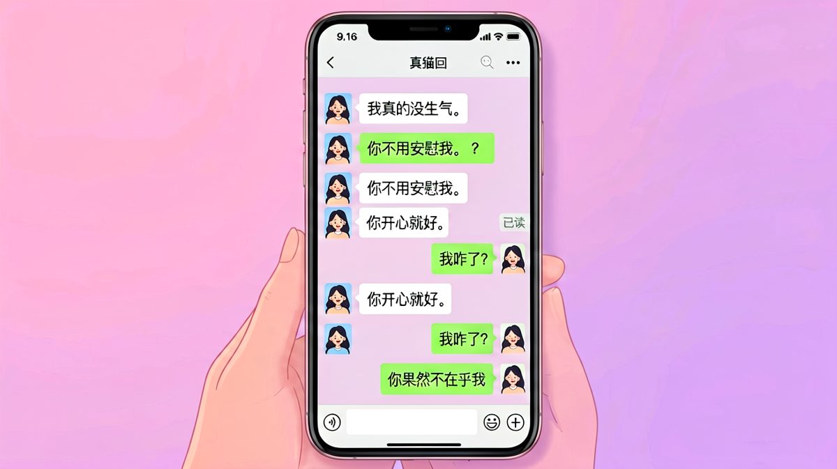她说没生气，但每句话都在生气
