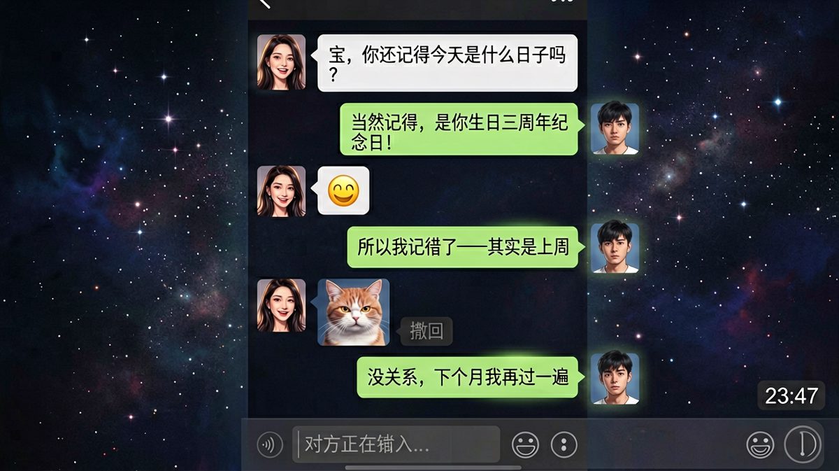 纪念日求生欲翻车现场，男生用机智把坑挖得更深