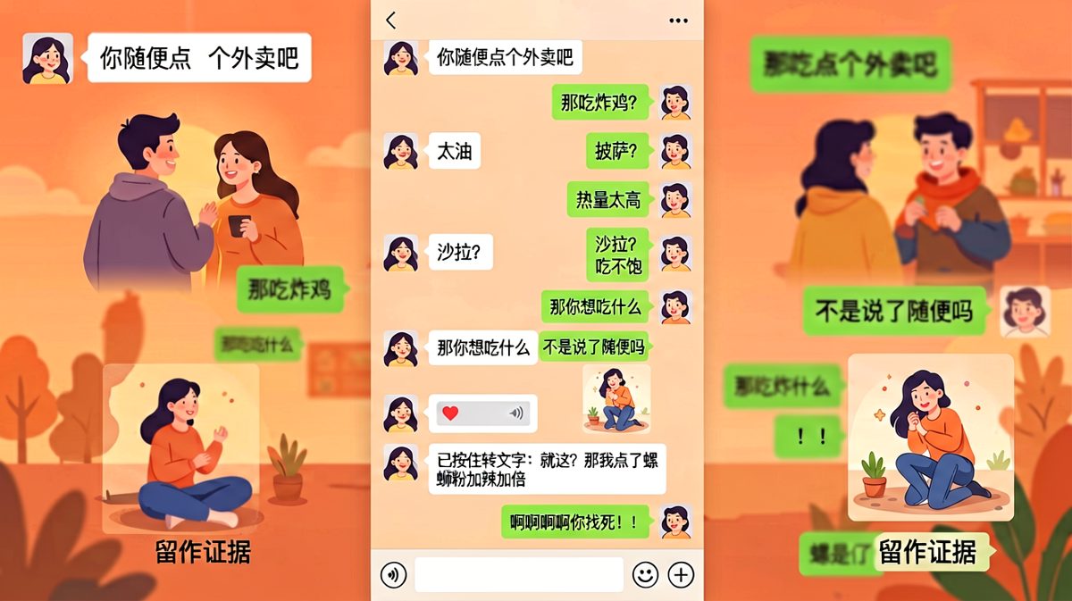 '随便'是情侣对话中最危险的两个字
