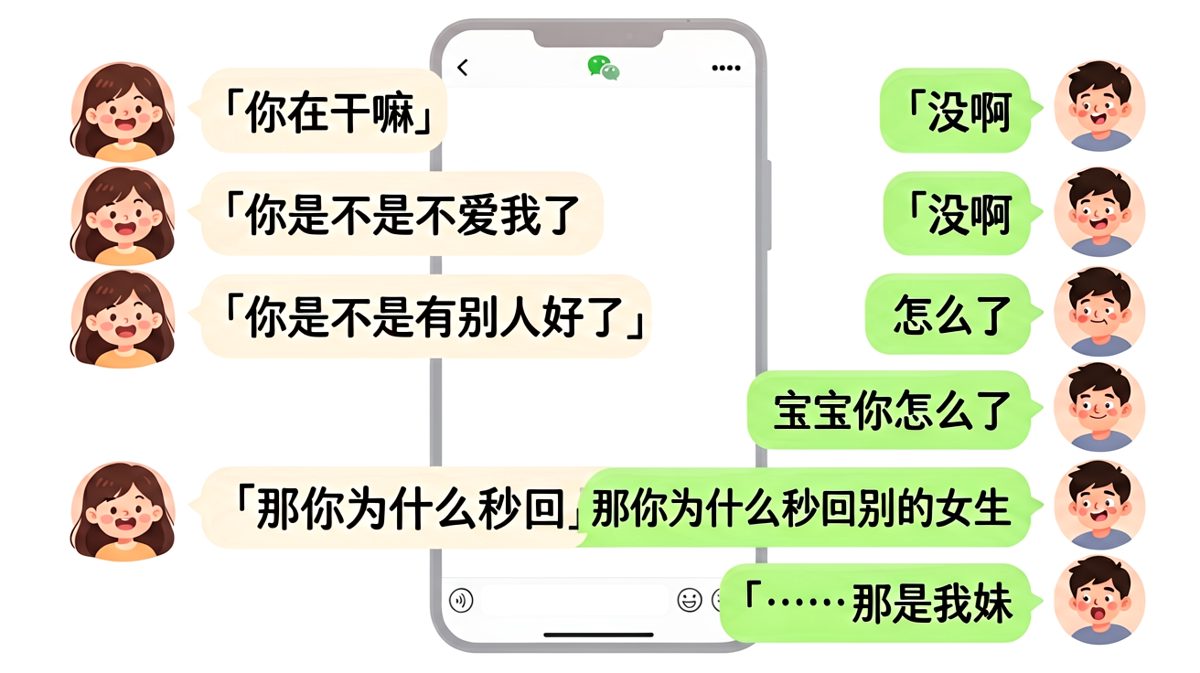 「你是不是有别人了」结果那个「别人」是我妹