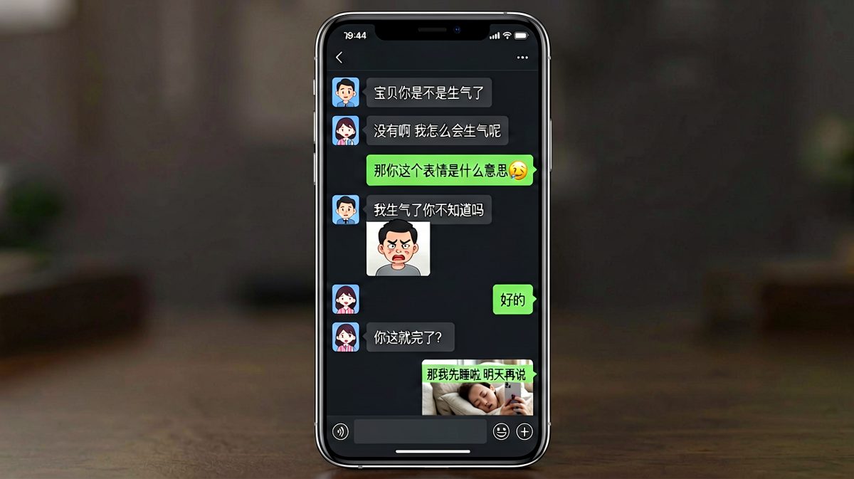 女生生气找存在感，男生反向操作直接入睡，气到女生无语
