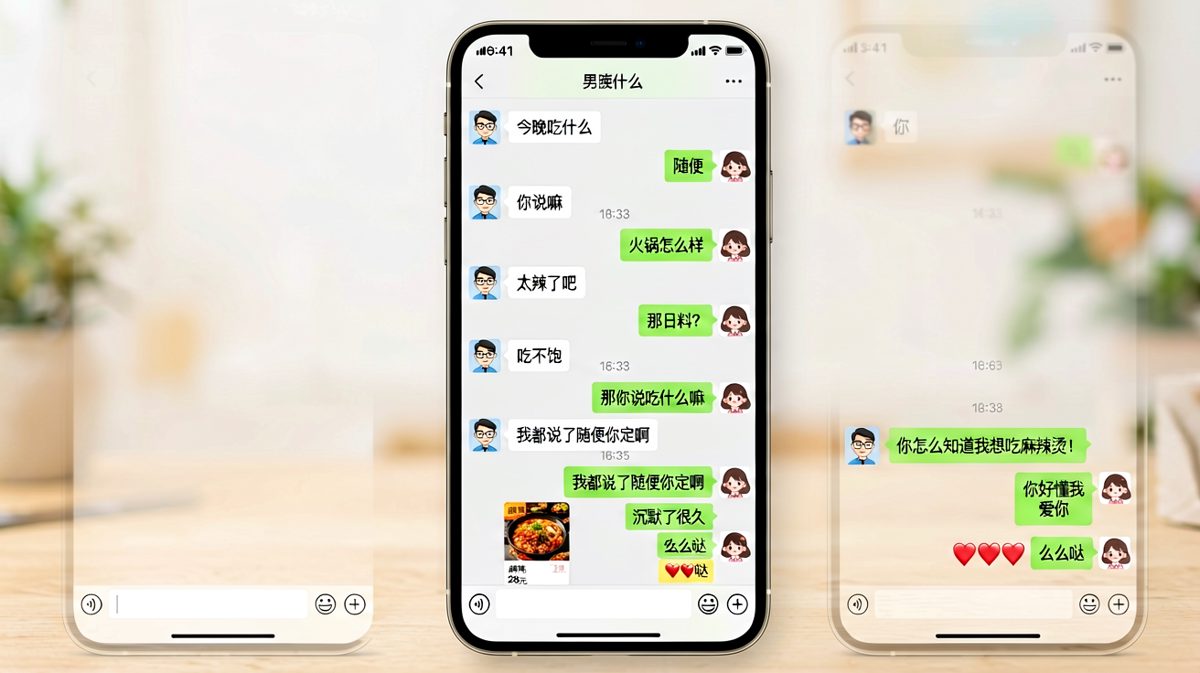 绕了一大圈最后男生点了一份麻辣烫，女生疯狂撒娇夸他懂自己